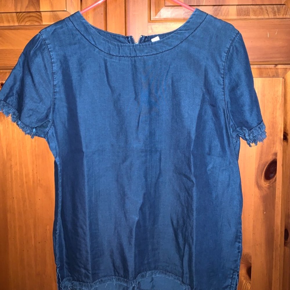 Francesca's Jean Short Sleeve Shirt